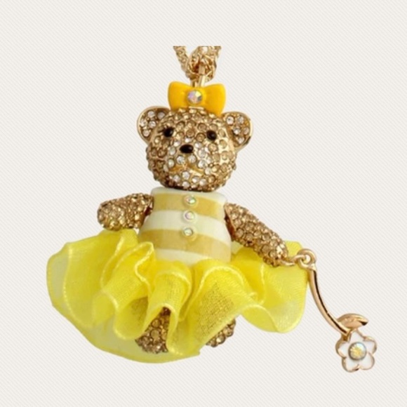 2021 LILY FLOWER BEAR PENDANT YELLOW - Picture 5 of 10